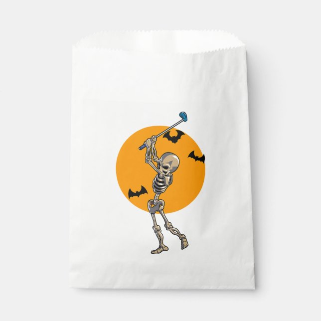 Golfspielen Skeleton Halloween Men Golf Halloween  Geschenktütchen (Vorderseite)
