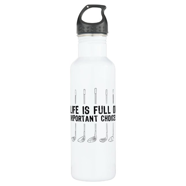 Golfspielen wichtige Auswahl Golf Golfer Edelstahlflasche (Vorderseite)