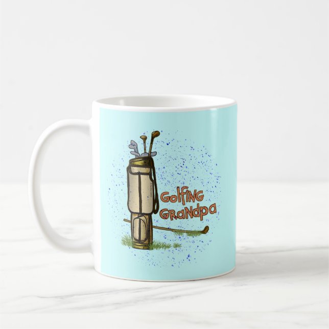 Golfspielender Opa Kaffeetasse (Links)