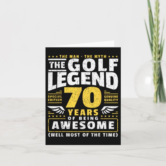 Golfspieler 70 Jahre alt Golfer Karte (Vorderseite)