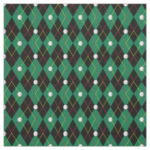 Golfspieler-Argyle-Druckstoff Stoff