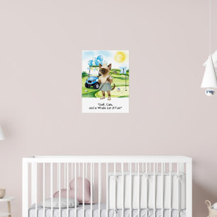 Golfspieler befindet sich auf dem Putting Green fü Poster