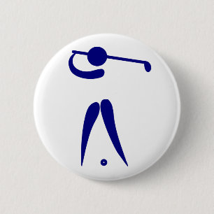 Golfspieler Blau Weiß Sport, Text und Farbe hinzuf Button