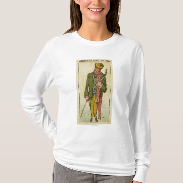 Golfspieler, der einen Desaster auf den T-Shirt (Vorderseite)