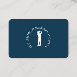 Golfspieler  Dunkelblau Business Visitenkarte
