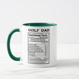 Golfspieler-Ernährungsfakten Lustiges Golf-Vater-G Tasse