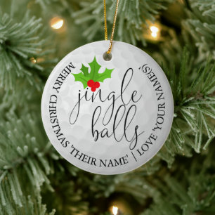 Golfspieler Foto Weihnachten Golf Geschenk Klingel Keramik Ornament