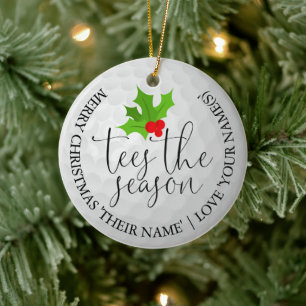 Golfspieler-Foto-Weihnachten-Golf-Geschenk-Tees Di Keramik Ornament