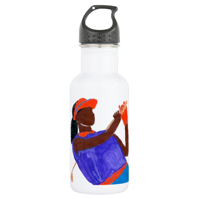 Golfspieler-Frau Trinkflasche (Vorderseite)