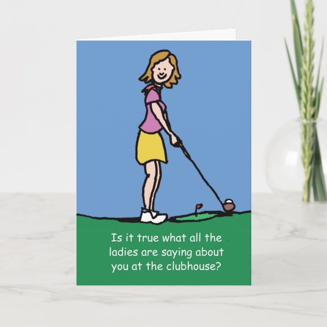 Golfspieler-Geburtstagskarte Karte (Vorderseite)