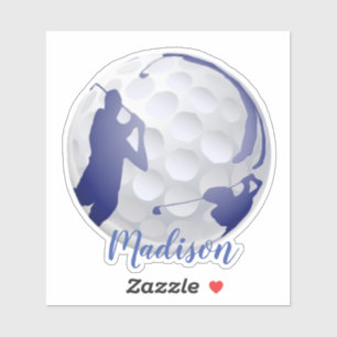 Golfspieler-Golf-Ball-Golf spielender Aufkleber