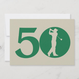 Golfspieler-Golf-Grün-Beige-50. Einladung
