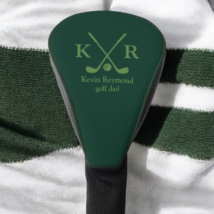 Golfspieler . Golfspieler Klassisches Monogramm Golf Headcover