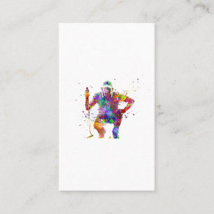 Golfspieler in Aquarellfarbe Visitenkarte