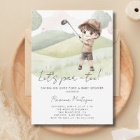 Golfspieler-Junge lässt Par-Tee-Baby-Party steigen