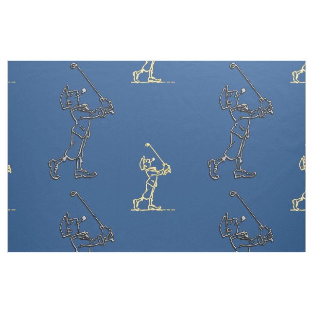Golfspieler-Konturentwurf ~ editable Hintergrund Stoff (Fat Quarter (45,7 x 55,9 cm))