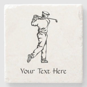 Golfspieler personalisiert steinuntersetzer
