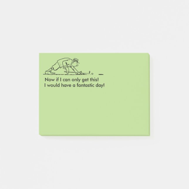 Golfspieler Posten-es-Anmerkungen Post-it Klebezettel (Vorderseite)