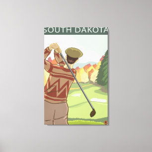 Golfspieler SceneSouth Dakota Leinwanddruck