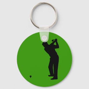 Golfspieler-Silhouette Schlüsselanhänger