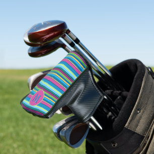 Golfspieler Sommerreifen Lila türkisfarbenes Golfh Golf Headcover