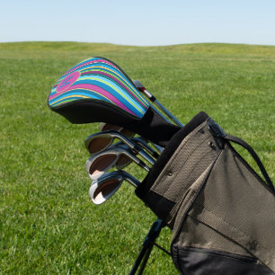 Golfspieler Sommerreifen Lila türkisfarbenes Golfh Golf Headcover