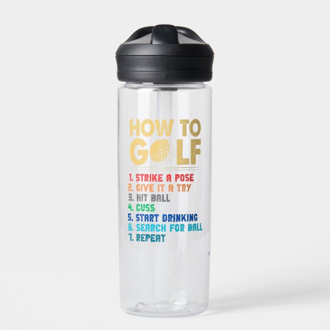 Golfspieler Trinkflasche (Vorderseite)