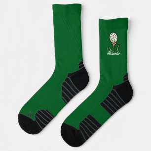 Golfspieler Überdimensionierte Golfbälle Gold Absc Socken