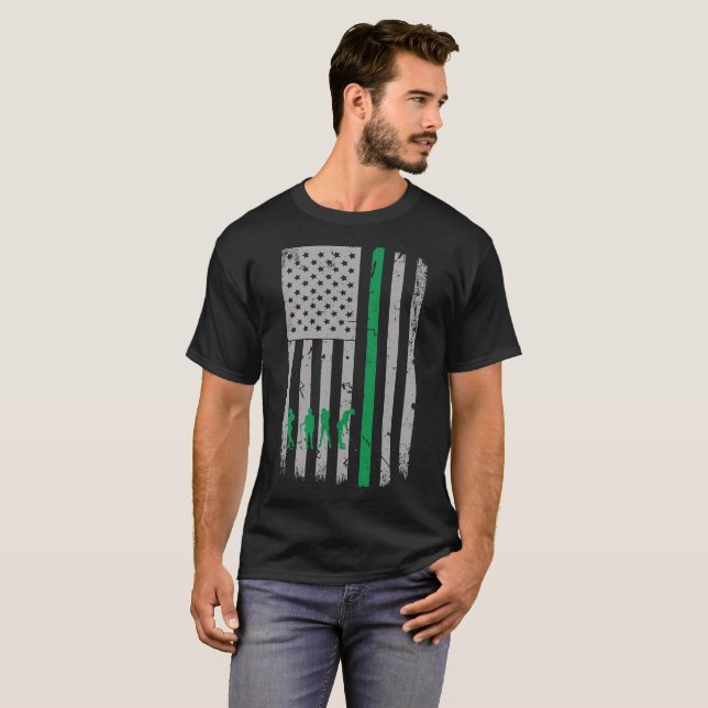 Golfspieler US-Flagge T-Shirt (Vorne ganz)