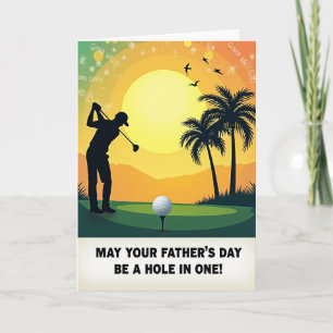 Golfspieler Vatertag Szene Karte