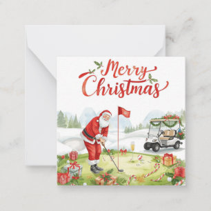 Golfspieler Weihnachtsmann Golfen Weihnachten Urla Mitteilungskarte