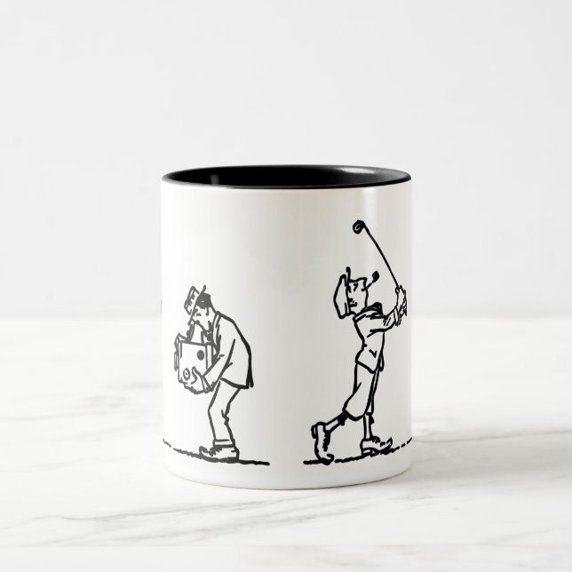 Golfspieler - wie ein Chef Zweifarbige Tasse (Mittel)