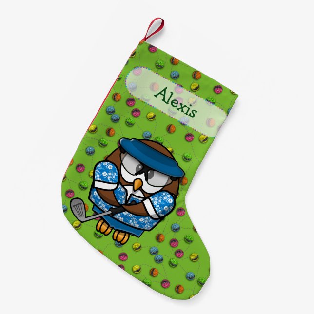 Golfspielereule WeihnachtsStrumpf Kleiner Weihnachtsstrumpf (Vorderansicht (hängend))