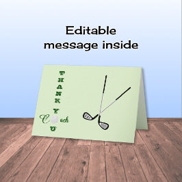 Golfsport Dankeskarte