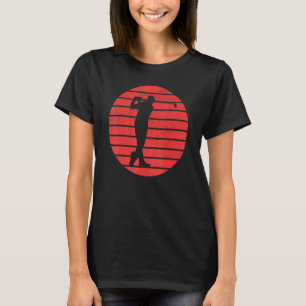 Golfsport Golf Club Silhouette auf Red Su T-Shirt