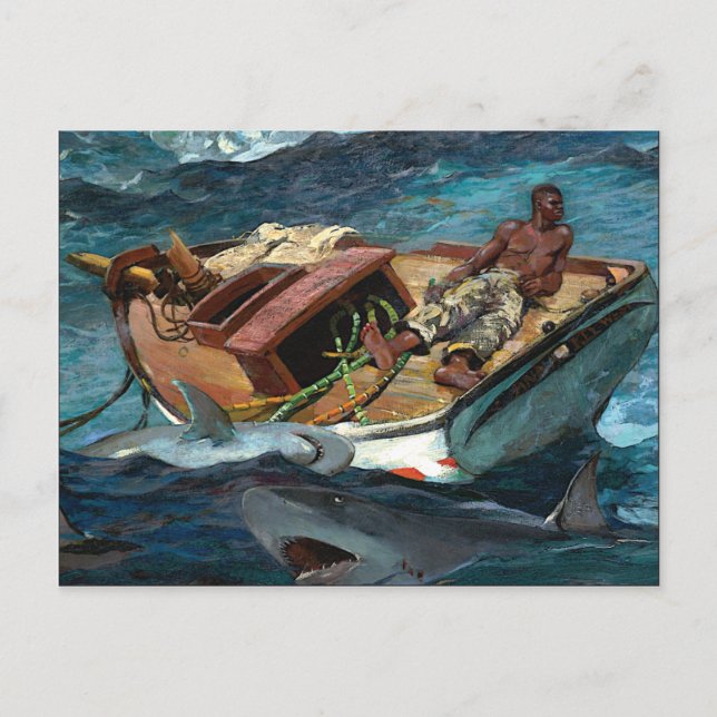 Golfstrom-Malerei von Winslow Homer Postkarte (Vorderseite)