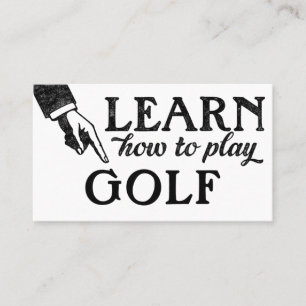 Golfstunden Visitenkarten - Cool Vintage Visitenkarte