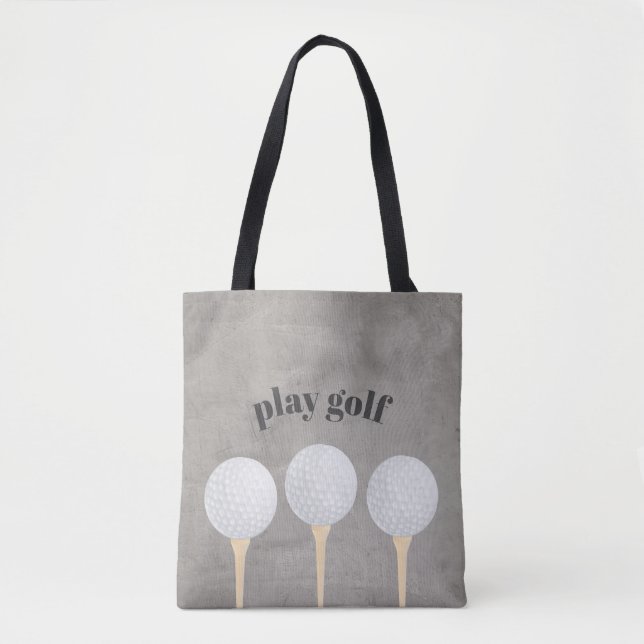 Golftasche in Grau und Weiß Tasche (Vorderseite)