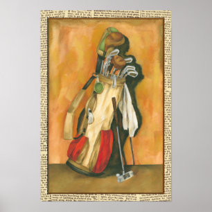 Golftasche mit Handschuh durch Jennifer Goldberger Poster