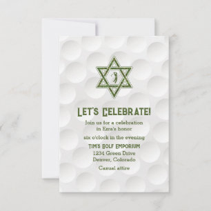 Golfthema Golf Bar Mitzvah Empfang laden Einladung