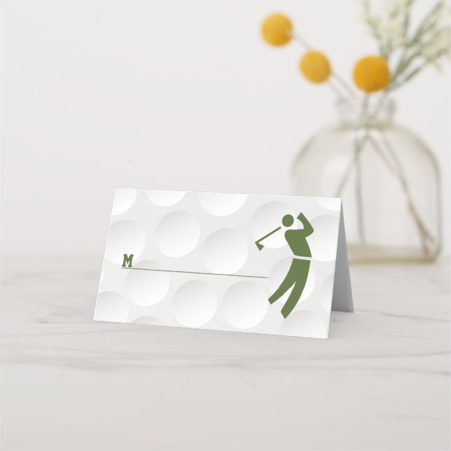 Golfthema Golf Bar Mitzvah Platzkarte (Vorderseite)