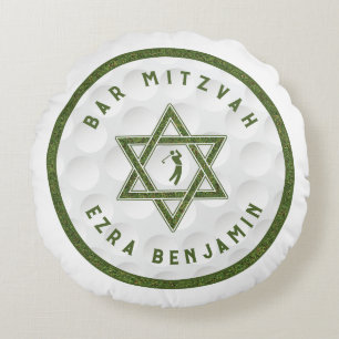 Golfthema Golf Bar Mitzvah Rundes Kissen