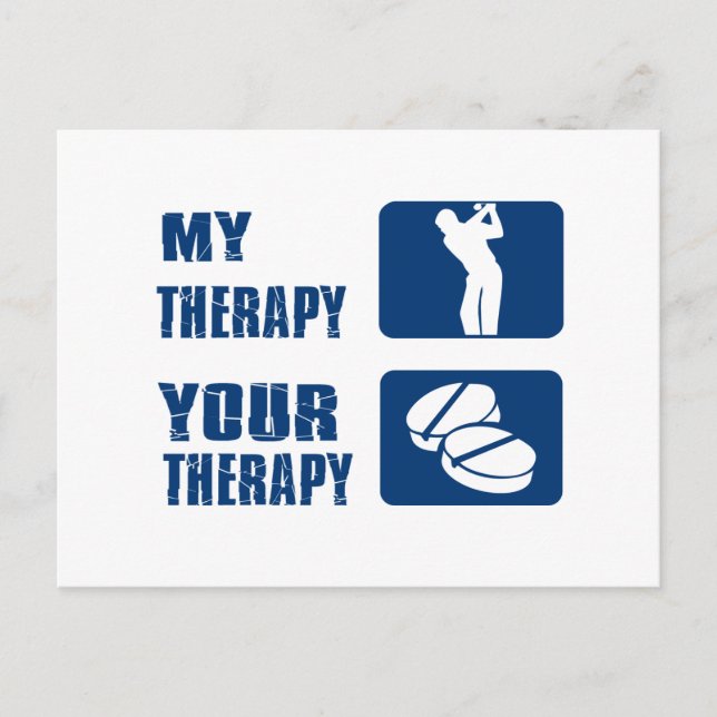 Golftherapie Postkarte (Vorderseite)