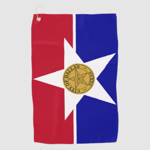 Golftücher mit der Flagge von Dallas City, USA Golfhandtuch