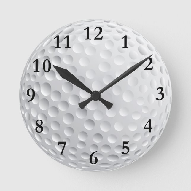 Golftuhr Runde Wanduhr (Vorderseite)