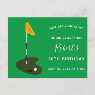 Golfturnier 50. Geburtstagsparty Einladung