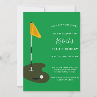 Golfturnier 50. Geburtstagsparty Einladung