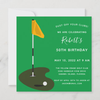 Golfturnier 50. Geburtstagsparty Einladung