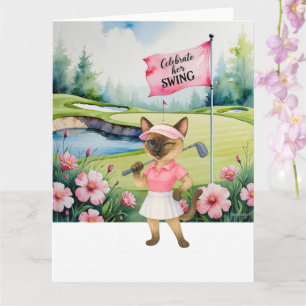Golfturnier der Frau für die siamesische Katze Gol Karte