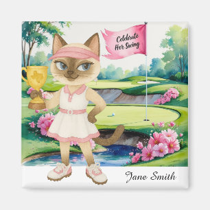 Golfturnier der Frau für die siamesische Katze Gol Magnet